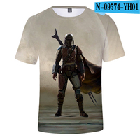 Sublimasi Polyester Mesh T-shirt 3D Digital Printing Pola Kustom Yoda T Shirt Film Anime Star T Shirt Wars