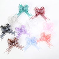 Grand nœud papillon scintillant pour voiture de mariage, fait main, écologique, avec ruban floral, pour boîte cadeau, décoration de fête d'anniversaire