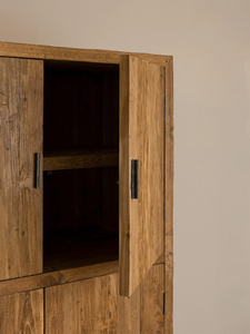 Buffet de rangement <span class=keywords><strong>scandinave</strong></span> japonais en bois massif <span class=keywords><strong>vintage</strong></span> bûche quatre seaux wabi-sabi vent bibliothèque - Product Image 6