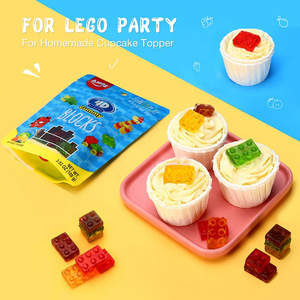 Amos 4D blocchi di gomma Gummies gelatina dolci aromi naturali/artificiali vero succo di frutta Halal caramelle gommose