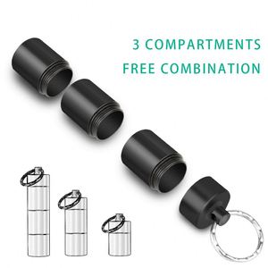 กล่องใส่ยาแบบพกพา 3 ช่อง ทำจากโลหะผสมอะลูมิเนียม กันน้ำ - Product Image 2
