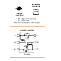 NTZD5110NT1G Dual N-Channel MOSFET 60V 310mA SOT-563 Transistor Sinyal Kecil Komponen Elektronik Baru