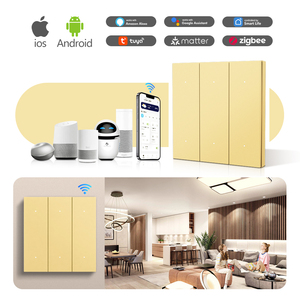 Interruptores Inteligentes Táctiles de 4 Canales con Enchufe Universal, Wi-Fi, Compatible con Tuya, Zigbee, <span class=keywords><strong>Alexa</strong></span> y <span class=keywords><strong>Asistente</strong></span> de Google para Casa, Hotel, Apartamento - Product Image 3
