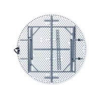 Table ronde pliable portable en moulage par soufflage pour l'extérieur, table à manger ronde simple et peu encombrante pour la maison