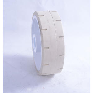 Rueda de transmisión sin marcas para equipo de limpieza, modelo Upright Mx19 Scissor, 305/100-255, de poliuretano firme, tipo plano. - Product Image 2