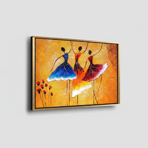 Décoration murale élégante Ballerina - Toile imprimée avec art de la danse moderne, encadrée en or 1P - Product Image 2