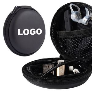 Estuche Portátil Redondo de EVA 2025, Personalizado, a Prueba de Golpes, para Cables de Datos, con Cierre y Logotipo - Product Image 1