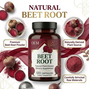Capsules de racine de betterave OEM ODM, extrait naturel de plante, complément alimentaire, 120 capsules, complément à base de plantes pour adultes - Product Image 4