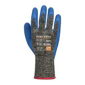 PORTWEST - A611K4RS Aramid HR cut <b>latex</b> black/<b>blue</b> <b>glove</b> - EAN 5036108321544 <b>GLOVES</b> - Product Image 2