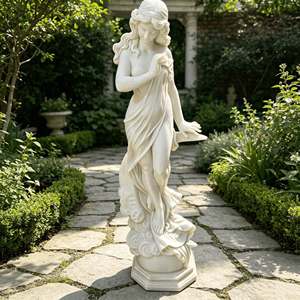 Escultura de Guerrero Europeo en Mármol Blanco para Decoración de Jardín Clásico, Patio o Mansión - Product Image 4