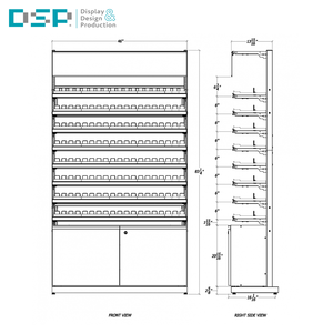 Étagère à cigarettes en métal fer forgé de grande capacité, autoportante, multi-verrouillable, légère, avec poussoirs, fabriquée en usine au Vietnam - Product Image 3