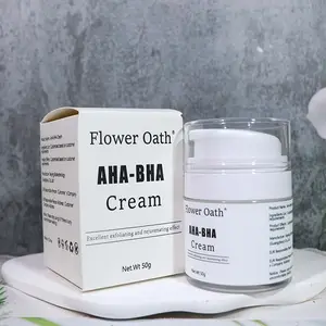 Flower Oath Rice Face Cream and Hyaluronic Acid for Hydrating and Lifting with Beach Love AHA-BHA Repair Cream
