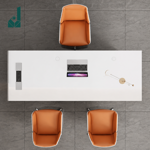 Ensemble <span class=keywords><strong>de</strong></span> bureau et <span class=keywords><strong>de</strong></span> chaise <span class=keywords><strong>de</strong></span> bureau modulaire simple, moderne et écologique, sans assemblage, pour les consultations <span class=keywords><strong>de</strong></span> beauté médicale, avec matériau MDF - Product Image 3