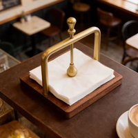 Organisateur de serviettes élégant pour table, adapté à la restauration, aux gîtes, aux cafés, porte-serviettes en bois massif