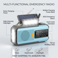 Ready to Ship Emergency Solar Hand Crank Radio With SOS Alert NOAA Weather Radio Power Bank Wireless Speaker