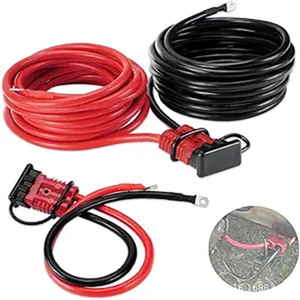 Venussar 24 Ft Winch <b>Power</b> <b>Cable</b> 2 Awg Copper Wire Heavy Duty Automotive Wiring 12V Low Voltage PVC Insulated - Product Image 1
