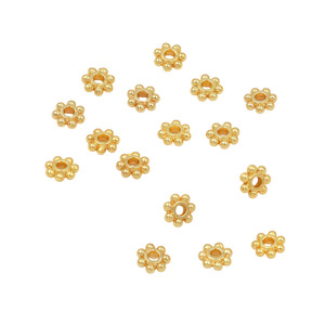 Perles entretoises en alliage plaqué argent et or pour bracelet, fabrication de bijoux DIY, forme flocon de neige, design à huit yeux - Product Image 3
