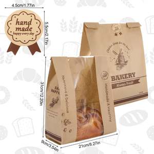 Bánh Kraft túi giấy cho bánh mì tự chế bánh mì nướng bánh ngọt lưu trữ và điều trị bao bì cho siêu thị sử dụng và chương trình khuyến mãi - Product Image 3