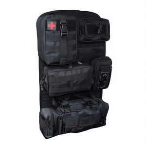 Organisateur de siège arrière de véhicule tactique, 5 pochettes, multi-poches, rangement pour téléphone et articles médicaux, matériau en nylon, style moderne - Product Image 1