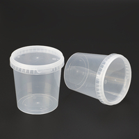 Conteneur alimentaire jetable anti-fuite pour micro-ondes, 10 oz, 12 oz, boîte à emporter jetable, bol à soupe en plastique avec couvercle