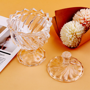 Modern Simple Transparent Glass Sugar Jar Preserved Fruit <strong>Snack</strong> Nut <strong>Storage</strong> Jar Wedding Candy Cup Wholesale - Product Image 3