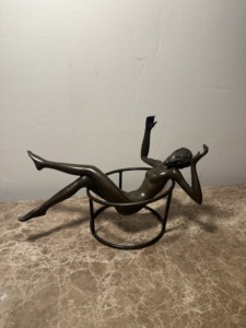 Escultura de Bronce de Postura de <span class=keywords><strong>Yoga</strong></span> Estilo Europeo, Adorno de Arte Moderno, Adecuado para Decoración y Exhibición en Estudio o Sala de Estar - Product Image 3