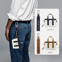 Tas Pouch Mini Portabel untuk Pergelangan Tangan, Tas Kanvas Nano Multi-Kantong untuk Sehari-hari, Dompet Koin, Tempat Kartu untuk Wanita