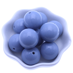 Gray Color Large 20MM Chunky <strong>Gumball</strong> Round Acrylic Beads - Product Image 4