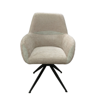 Fauteuil de canapé de loisirs moderne au design chaud avec coussin épais en coton rempli d'aile arrière jambes étoilées pour chambre à coucher et salle à manger