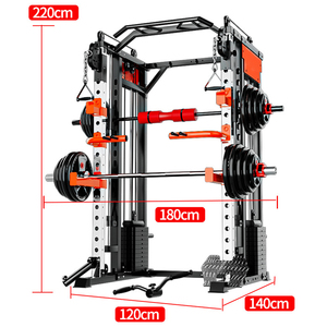 Equipo de Gimnasio en Casa, Máquina Smith Multifuncional de Acero para Sentadillas, Crossover de Cables, Duradera, para Entrenamiento Deportivo y Musculación - Product Image 2