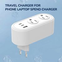 Multiprise murale américaine en gros pour usine, adaptateur chargeur double prise CA, 5 ports USB-A et USB-C, 10A max, chargeur rapide USB PD