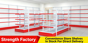 High Quality Century United Metallic Heavy Duty Double-sided Epoxy Powder Coated 5 <b>Shelves</b> Supermarket Display <b>Rack</b> Quick - Product Image 6