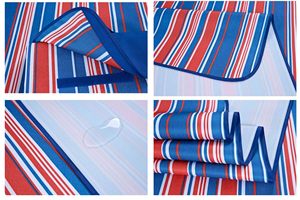 Red and Blue Stripes Outdoor Picnic Blankets <b>Mat</b> Extra <b>Large</b> Waterproof Sand Proof Camping Blankets Lightweight Travel Blanket - Product Image 5