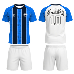 Uniforme de Fútbol Personalizado con Nombre de Equipo, Precio al por Mayor, Calidad Estable, Manga Corta, Poliéster Transpirable, para Club - Product Image 1