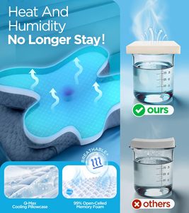 Neck Pain Relief Sleeping Cooling Stomach <strong>Back</strong> Side Sleeper Cervical Neck Arm Memory Foam <strong>Bed</strong> <strong>Pillow</strong> <strong>for</strong> Adults Side Sleepers - Product Image 6