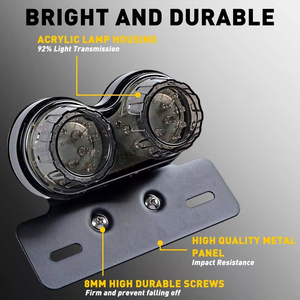 YHMOTO License Plate <b>Bracket</b> Kennzeichenhalter for Honda Yamaha Kawasaki Harley BMW LED Tail Light Frame - Product Image 6