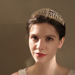 Stili misti Barouqe lega strass diademi <span class=keywords><strong>e</strong></span> corone regina principessa Diadems accessori per capelli da sposa gioielli da donna - Product Image 4