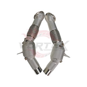 Tuyau d'échappement Vortex Heat Insulation Downpipe compatible avec Ferrari SF90 Stradale, collecteurs d'échappement racing, ensemble de tuyaux haute performance blindés à haut débit - Product Image 2
