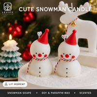 Vela Aromática de Cera de Soja con Forma de Muñeco de Nieve, para Decoración Navideña, Venta al Por Mayor 2026