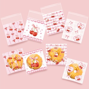 Sacs d'emballage autocollants en forme de cerise de dessin animé pour sacs à <span class=keywords><strong>main</strong></span>, biscuits, bonbons et chocolats - Product Image 4