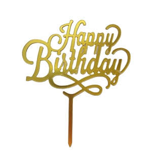 Decorazioni per <span class=keywords><strong>torta</strong></span> di buon compleanno personalizzate in acrilico per la laurea natalizia pasqua Halloween anno nuovo decorazioni per feste forniture - Product Image 1