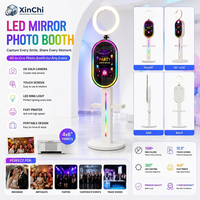 Machine de photomaton professionnelle avec anneau lumineux LED de 10,9 pouces, imprimante intégrée, appareil photo reflex numérique et miroir, modèle 2025 pour la location