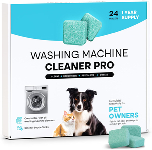 <span class=keywords><strong>Pastiglie</strong></span> Detergenti per <span class=keywords><strong>Lavatrice</strong></span> Confezione da 24 Fornitura per 12 Mesi. Formulato per i proprietari di animali domestici. Compatibile con <span class=keywords><strong>lavatrice</strong></span> a caricamento dall'alto HE. - Product Image 1