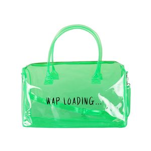 Tas Jinjing Transparan PVC Warna-warni Silikon <span class=keywords><strong>Jelly</strong></span> Holografik untuk Perjalanan Semalam, Tas Gym, Tas Makeup - Product Image 3