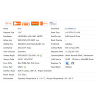 120Hz Screen/1/2 No sentuh 15.6 "40 pin layar LCD 1920*1080 WLED baru layar LCD Laptop 61% SRGB 800:1