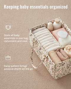Custom Floral Diaper Caddy Organizer Stylish <b>Nursery</b> Storage Basket Diaper <b>Bag</b> - Product Image 6