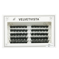Kit de cils en grappe en forme de V 8mm 10mm 12mm 14mm 16mm Courbure C/D Volume Dense Extensions de cils DIY Bande Fine Vente en Gros