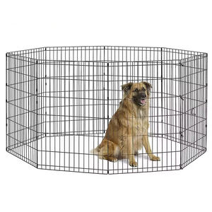 Joysing DIY büyük Pet köpek kafesi köpek taşınabilir Metal tel çit açık ve kapalı oyun parkı ve <span class=keywords><strong>Run</strong></span> yavru çit kulübesi - Product Image 4