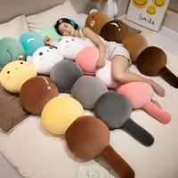 Coussin long créatif et mignon en forme de lapin, design animal, coussin poupée bonbon, meilleurs cadeaux pour enfants et adultes, adorables coussins-poupées