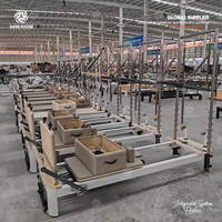 Cama de Pilates Profesional de Madera de Arce de Grado Comercial, Set de Entrenamiento para Yoga y Ejercicios de Core